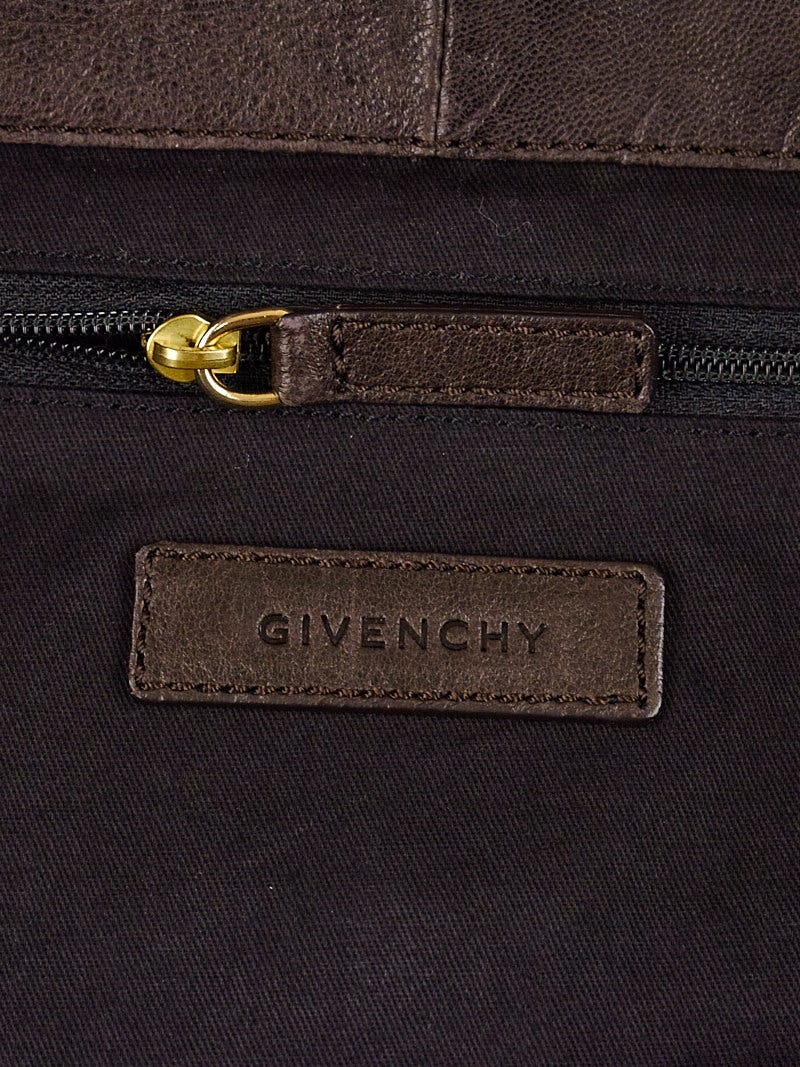 Givenchy Brown Zanzi Lambskin Leather George V Bag - Yoogi's Closet
