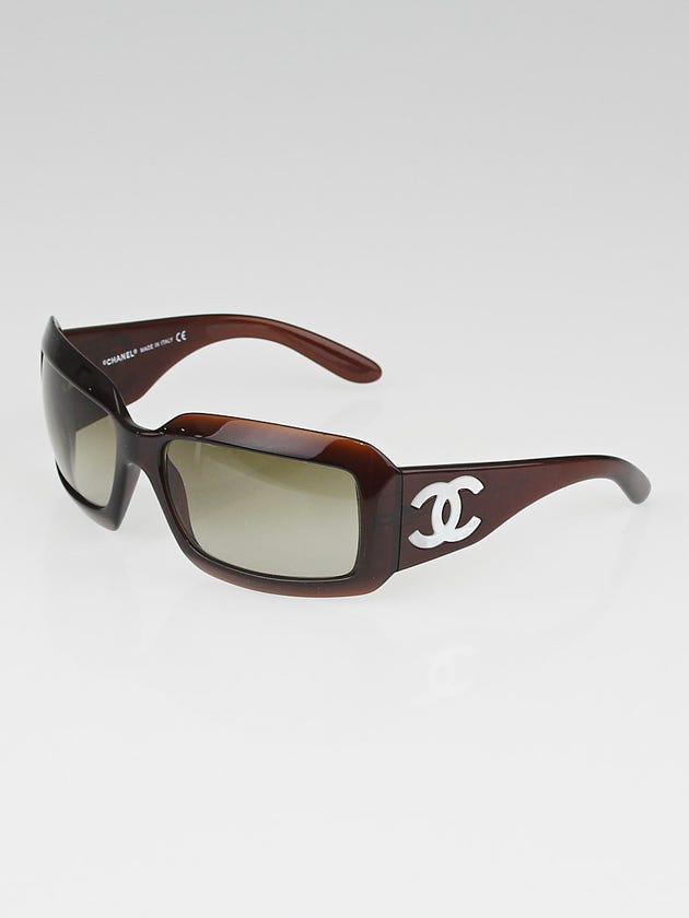 Chanel Brown Frame Mother-of-Pearl CC Sunglasses-5076-H