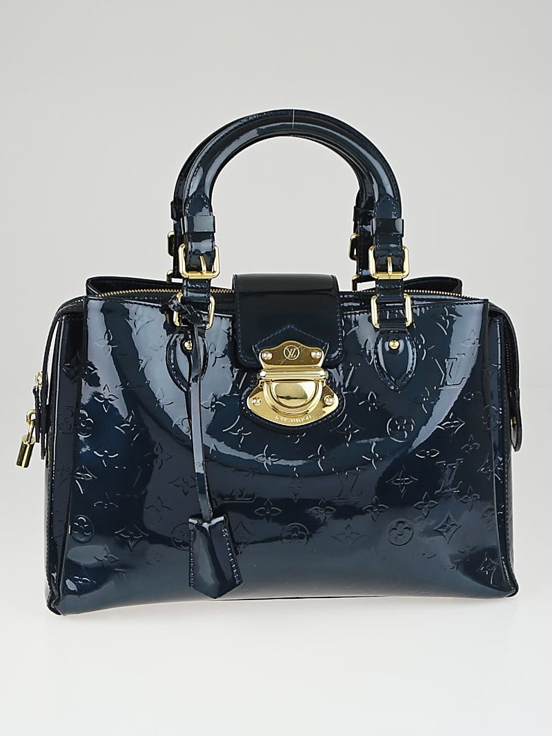 Louis Vuitton Melrose Avenue Blue Nuit Patent Leather Handbag