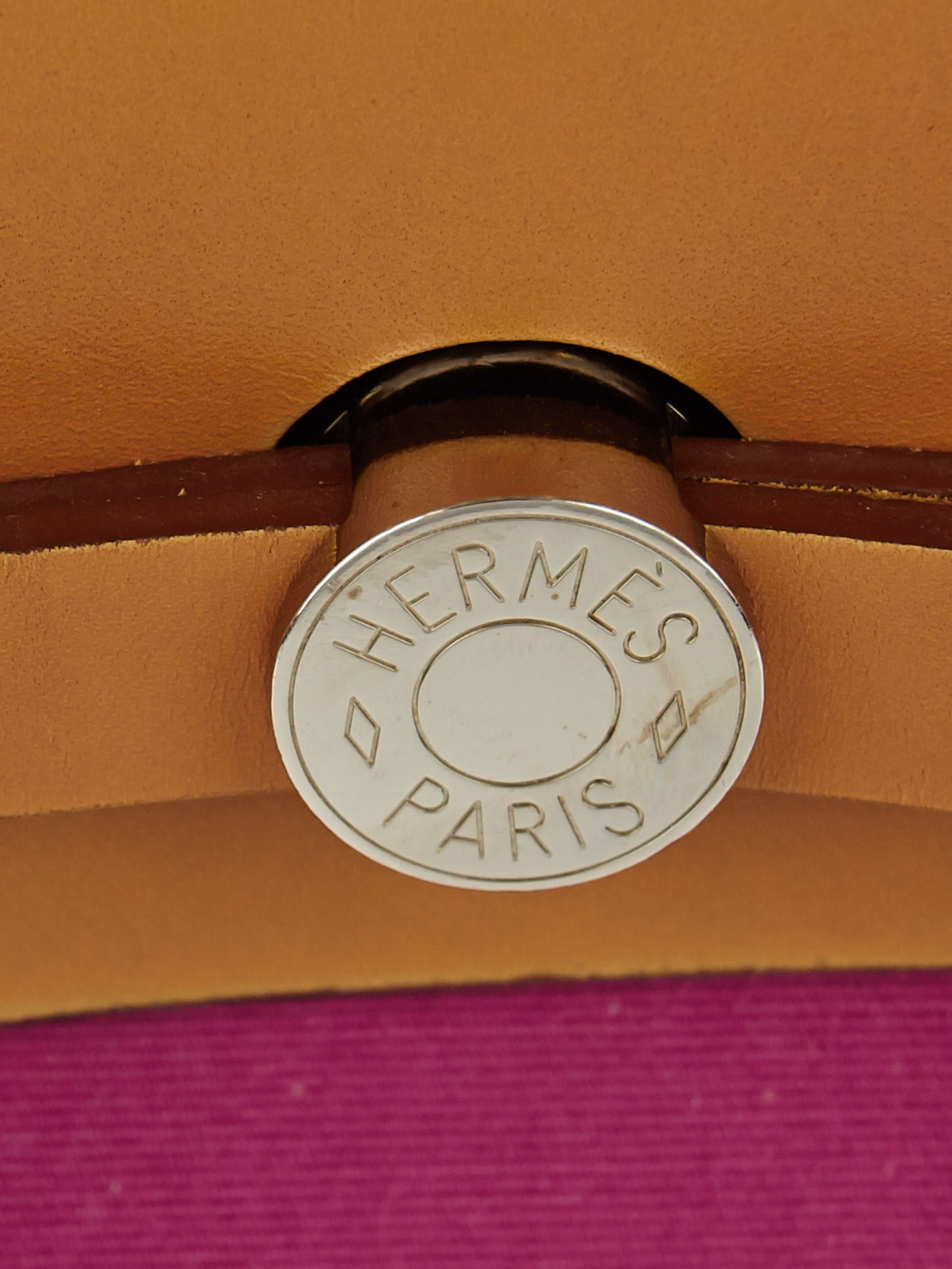Herbag cloth handbag Hermès Pink in Cloth - 23837262