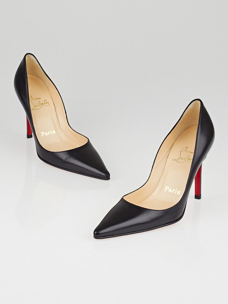 Christian Louboutin Black Leather Decoltissimo 100 Pumps Size 4