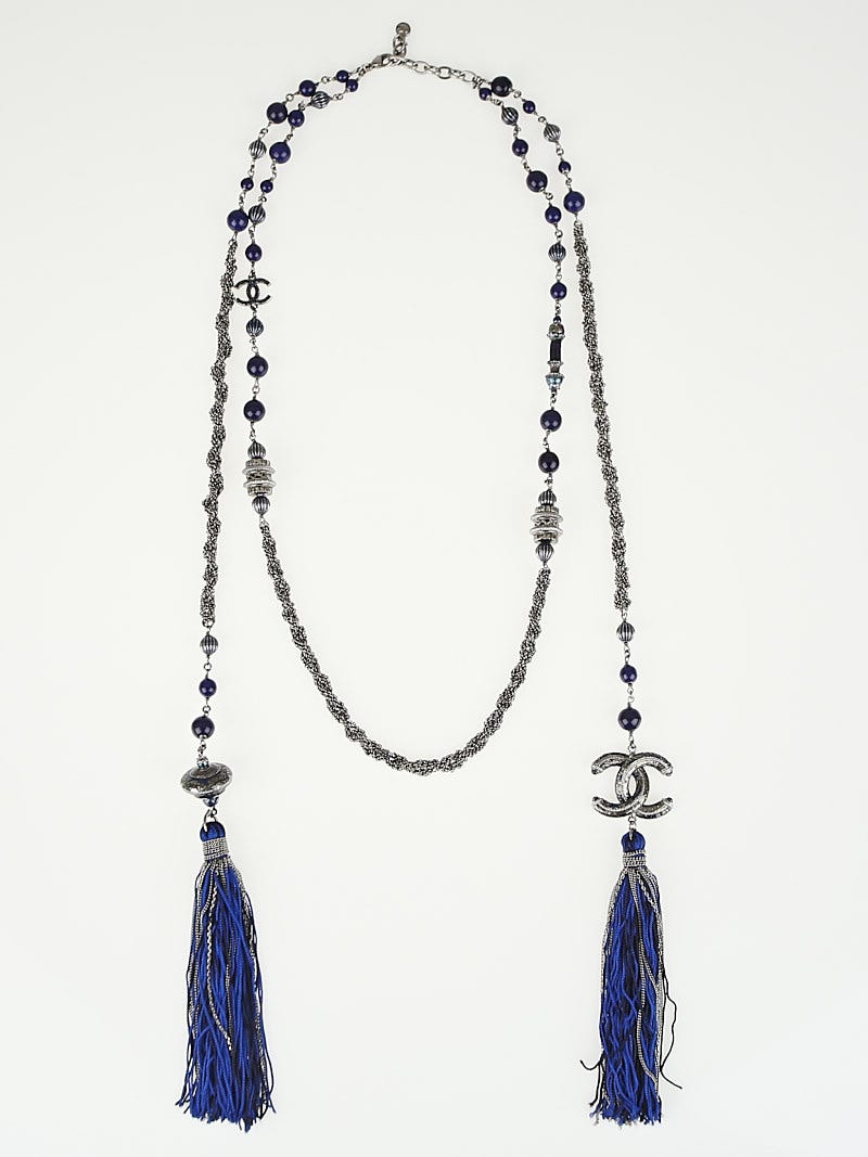 Chanel Chain and Beaded Tassel Paris-Shanghai Long Necklace - Yoogi's Closet