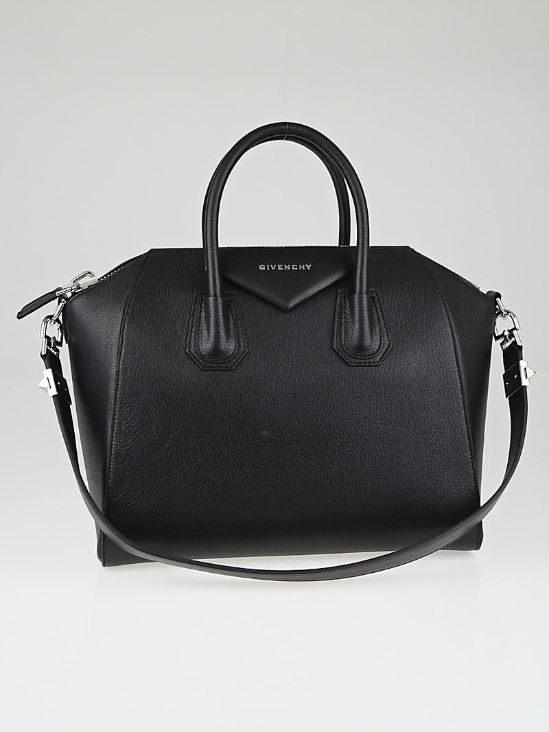 【送料&関税込】Givenchy Black Leather Medium Antigona Handb Medium Antigona bag in grained leather in - black | Givenchy US