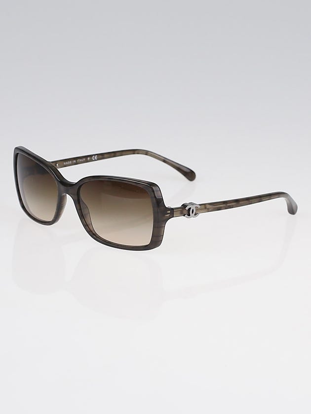 Chanel Grey Tweed Print CC Logo Sunglasses - 5218