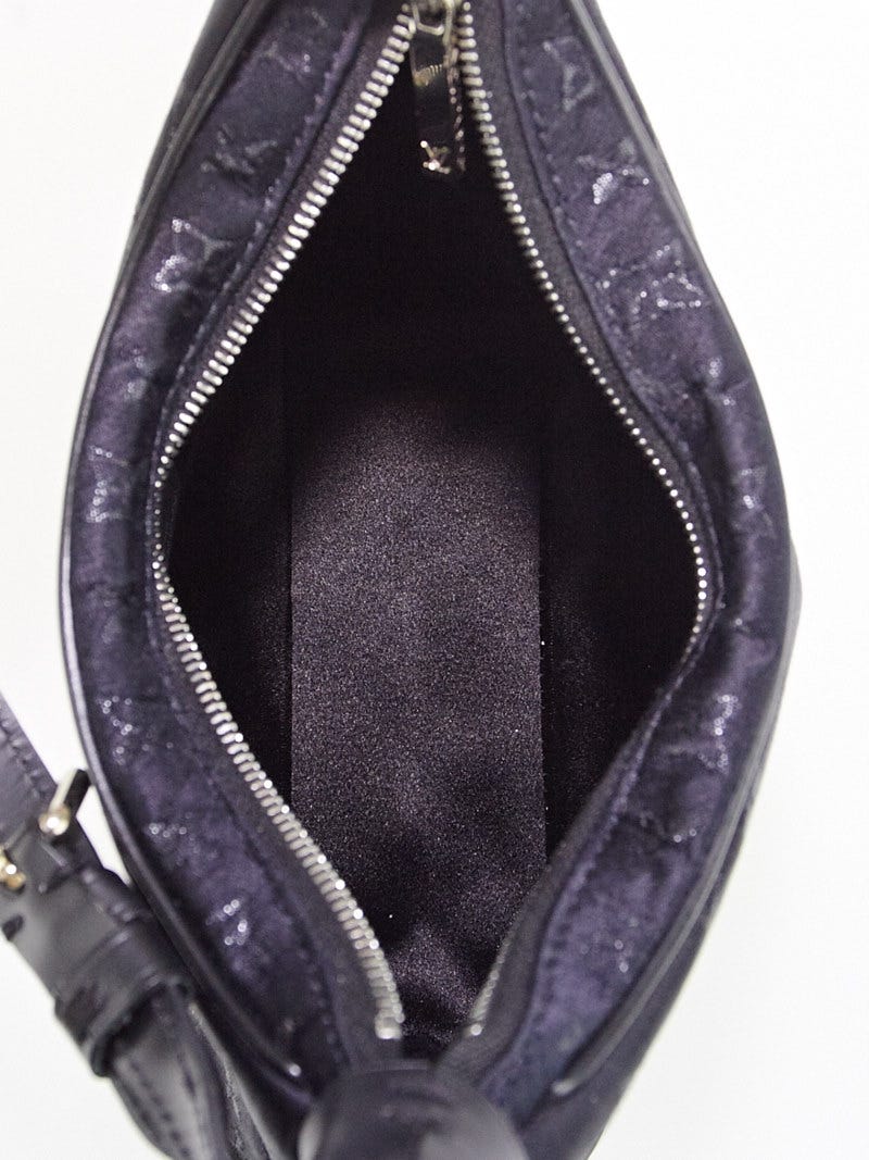 Louis Vuitton Black Satin Monogram Mini Boulogne PM Bag - Yoogi's Closet