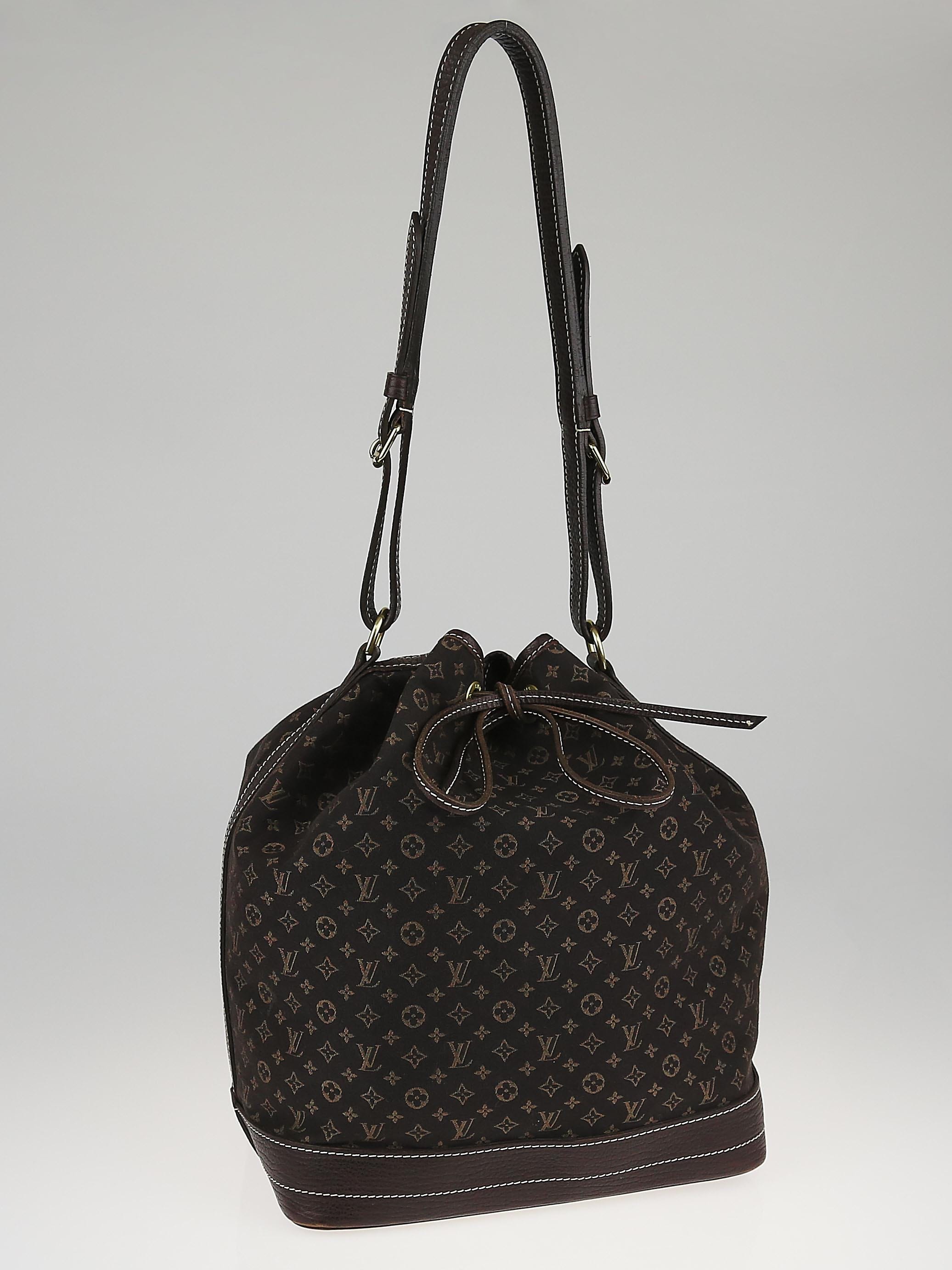 Louis Vuitton Ebene Monogram Mini Lin Large Noe Bag - Yoogi's Closet