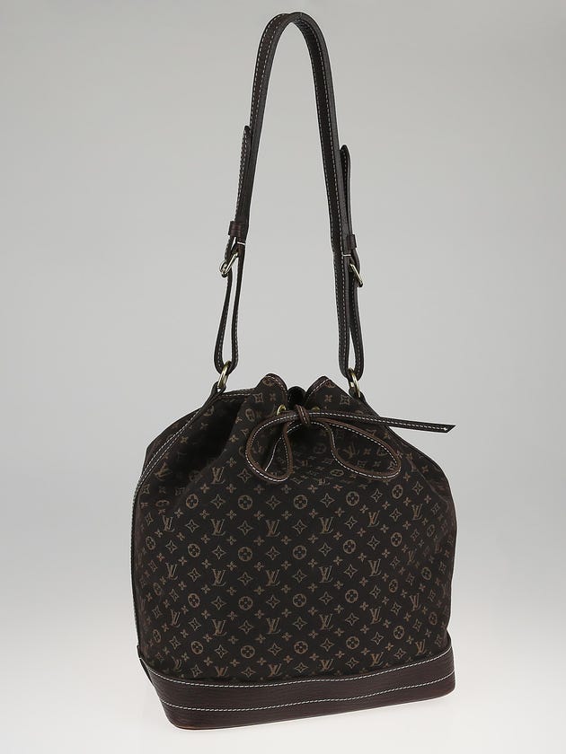 Louis Vuitton Ebene Monogram Mini Lin Large Noe Bag 