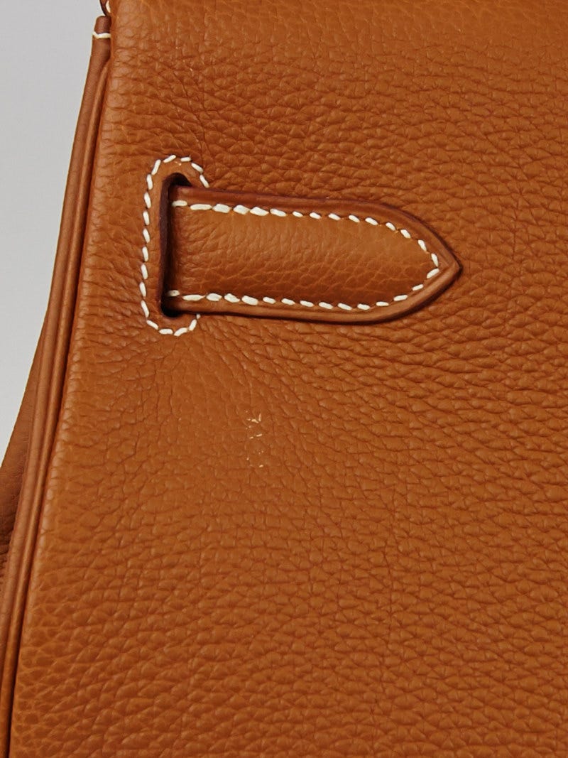 Hermes 32cm Orange Swift Leather Palladium Plated Kelly Retourne Bag -  Yoogi's Closet