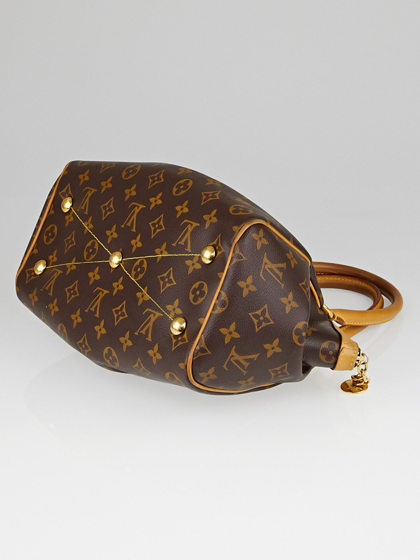 Louis+Vuitton+Tivoli+Shoulder+Bag+PM+Brown+Canvas for sale online