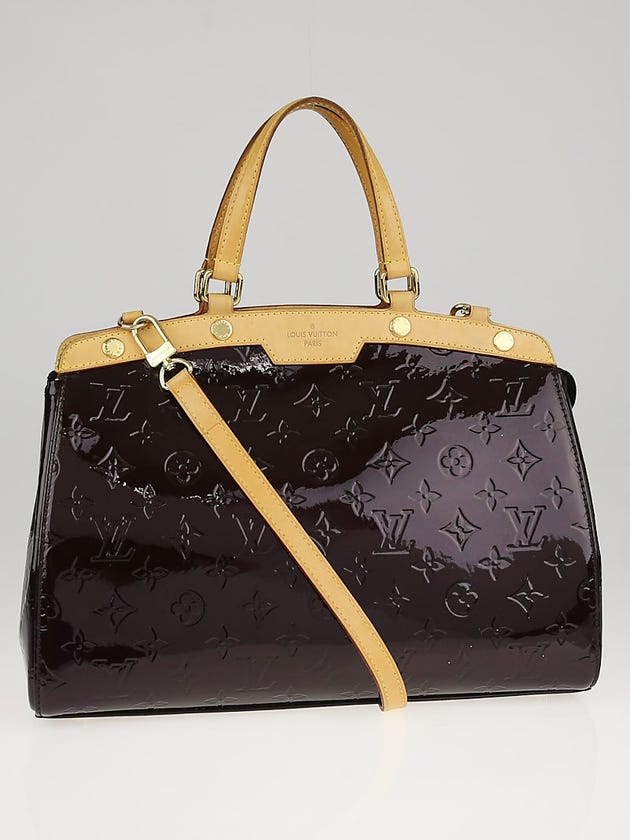 Louis Vuitton Amarante Monogram Vernis Brea MM Tote Bag 