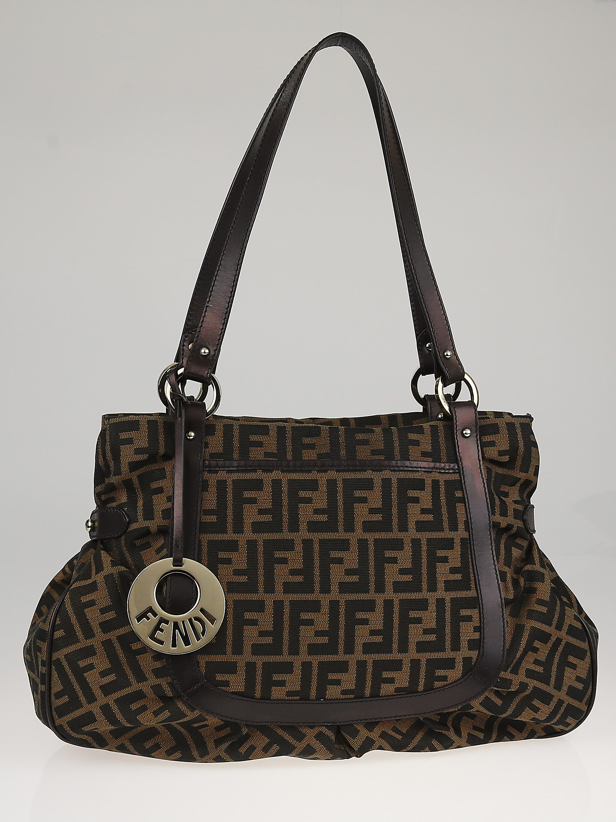 Fendi Tobacco Zucca Print Canvas Chef Large Tote Bag - 8BR629