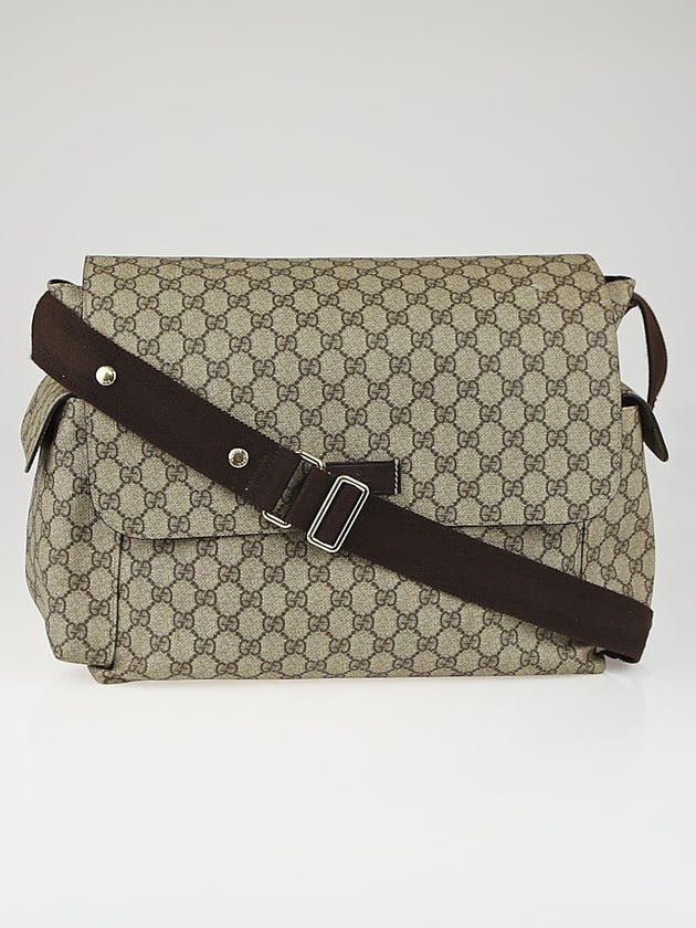 Gucci Beige/Ebony GG Coated Canvas Messenger Diaper Bag