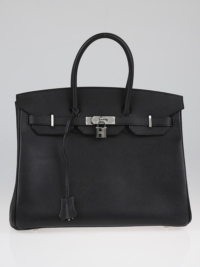 Replica Hermes Kelly Pochette Bag In Black Epsom Leather