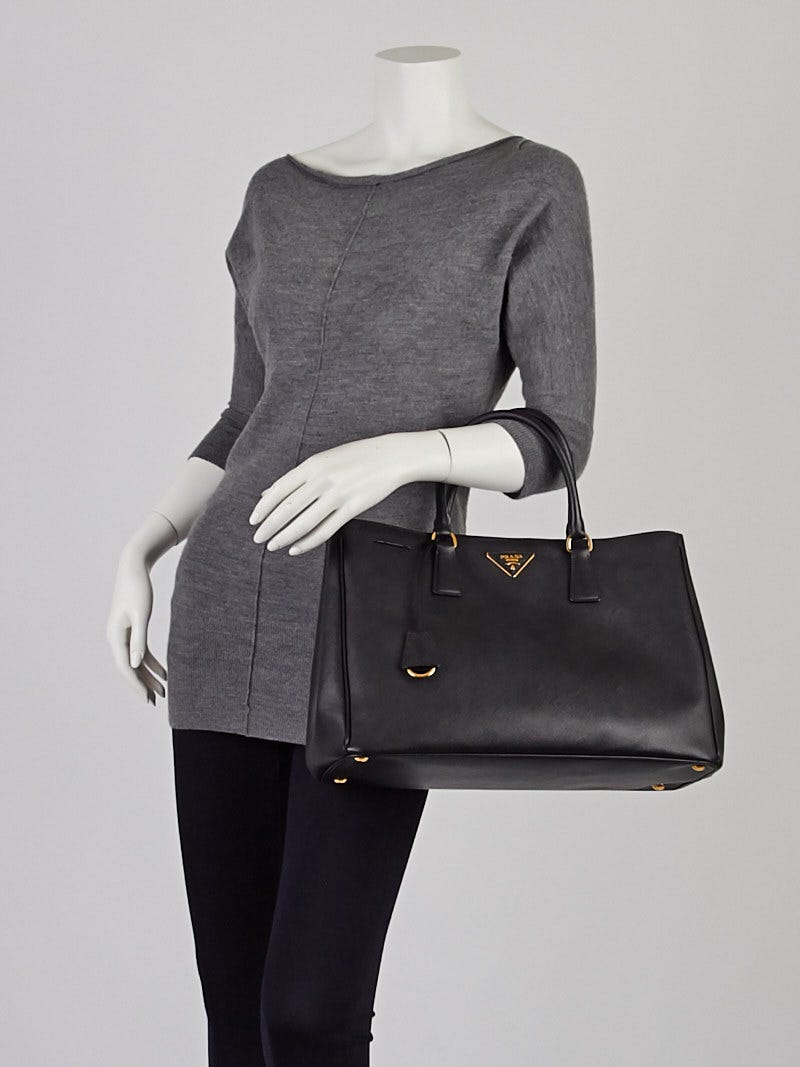 Prada Black Saffiano Lux Leather Large Tote Bag BN1844