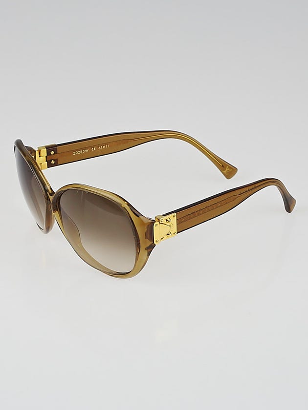 Louis Vuitton Gold Speckling Acetate Frame Soupcon Oversized Sunglasses