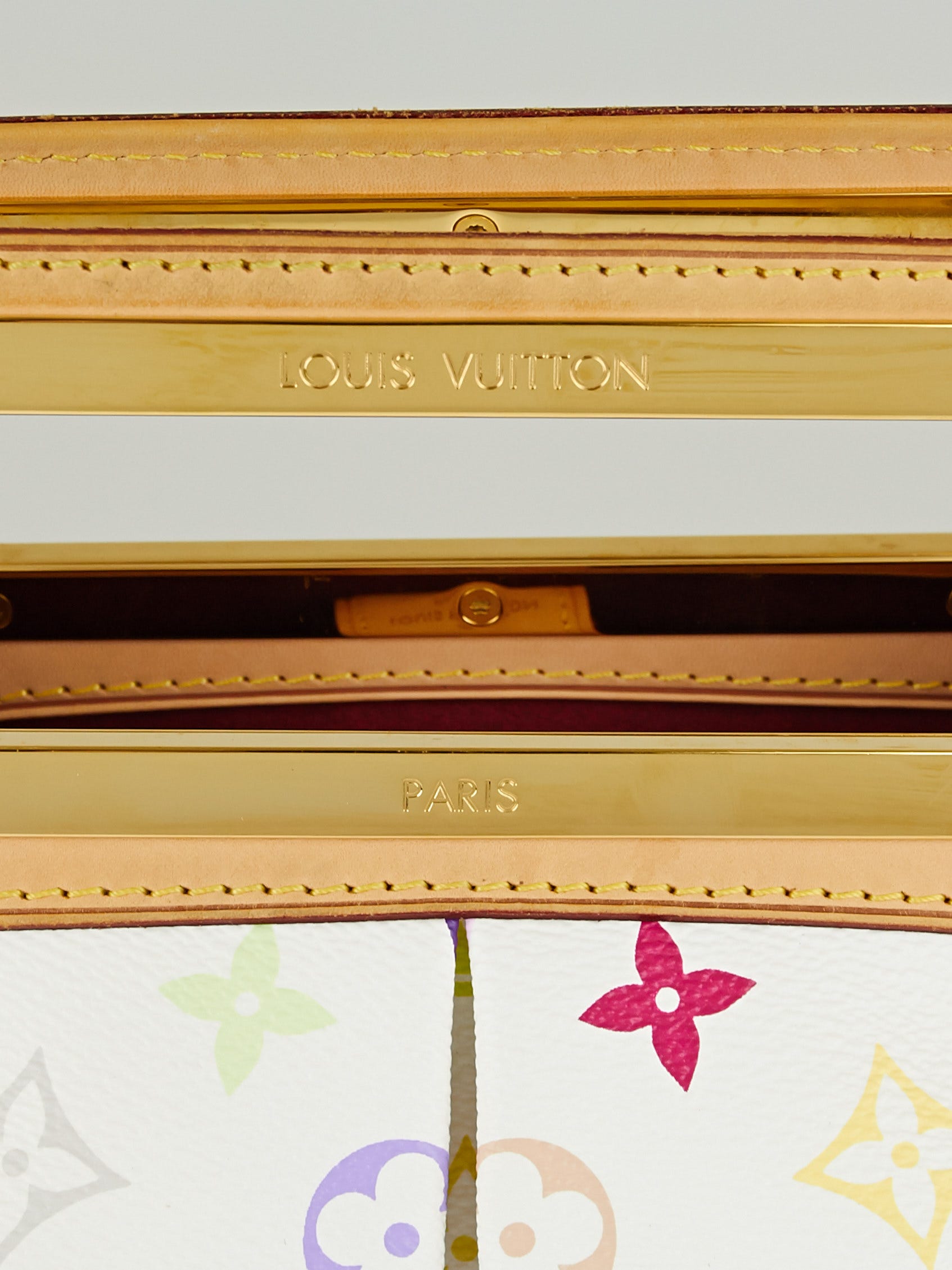 Louis Vuitton White Monogram Multicolore Judy MM Bag - Yoogi's Closet