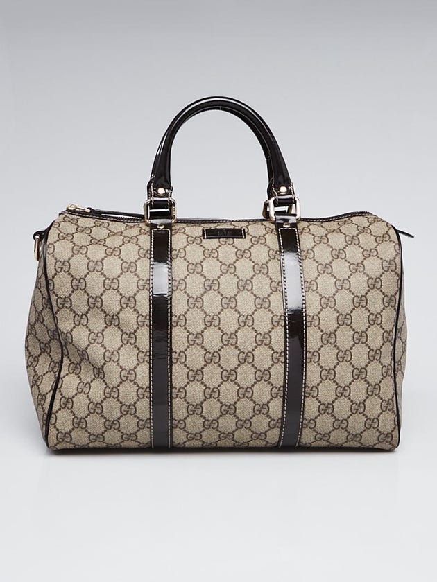 Gucci Beige/Ebony GG Coated Canvas Medium Joy Boston Bag