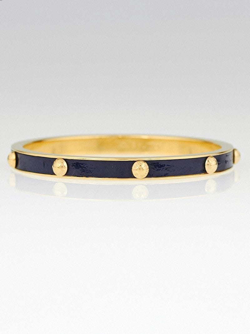 Louis Vuitton White Gold Bangle Leather Bracelet