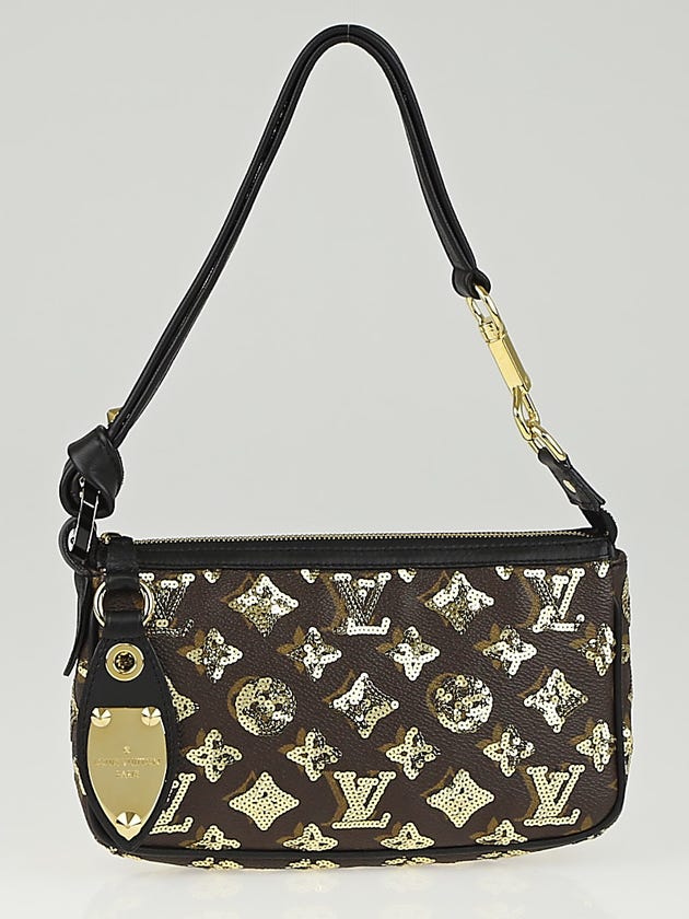 Louis Vuitton Limited Edition Gold Monogram Eclipse Pochette Accessories Bag