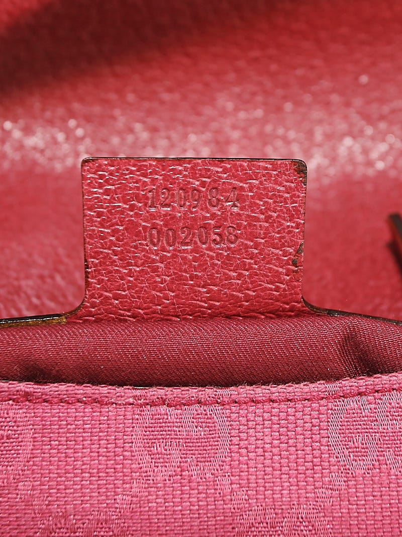 Gucci Pink GG Canvas Horsebit Chain Small Shoulder Bag