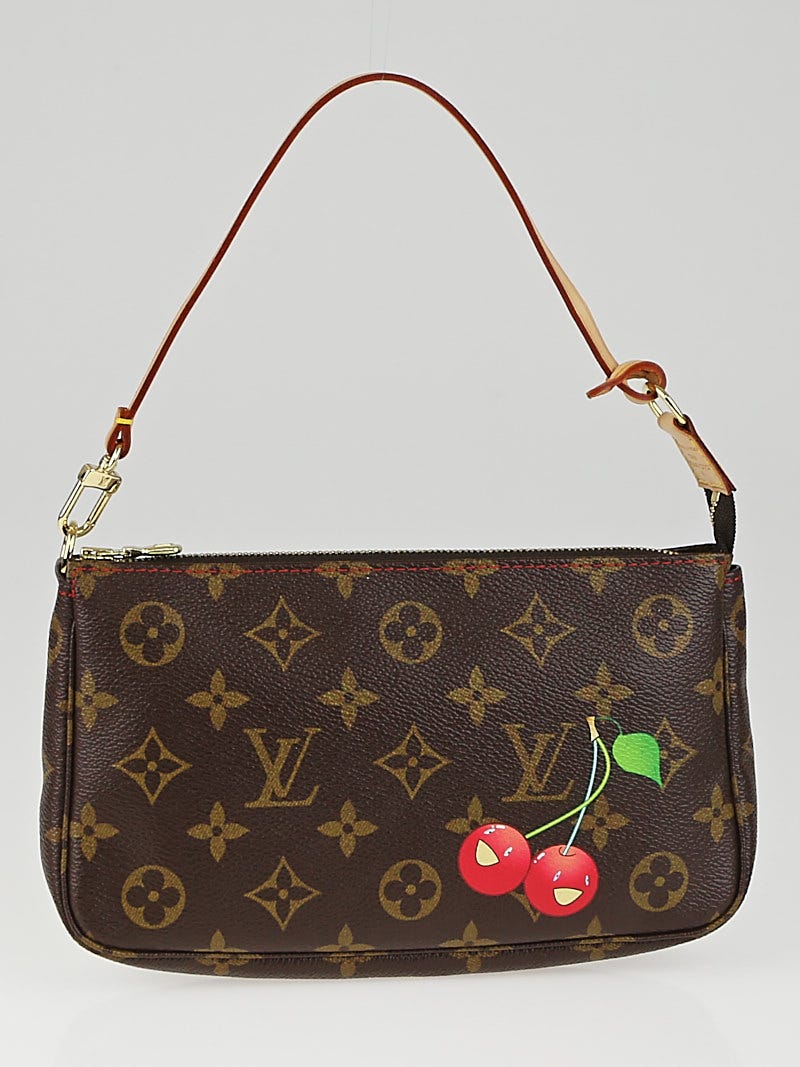 LOUIS VUITTON Monogram Cherry Cherries Pochette Accessoires Pouch Purse