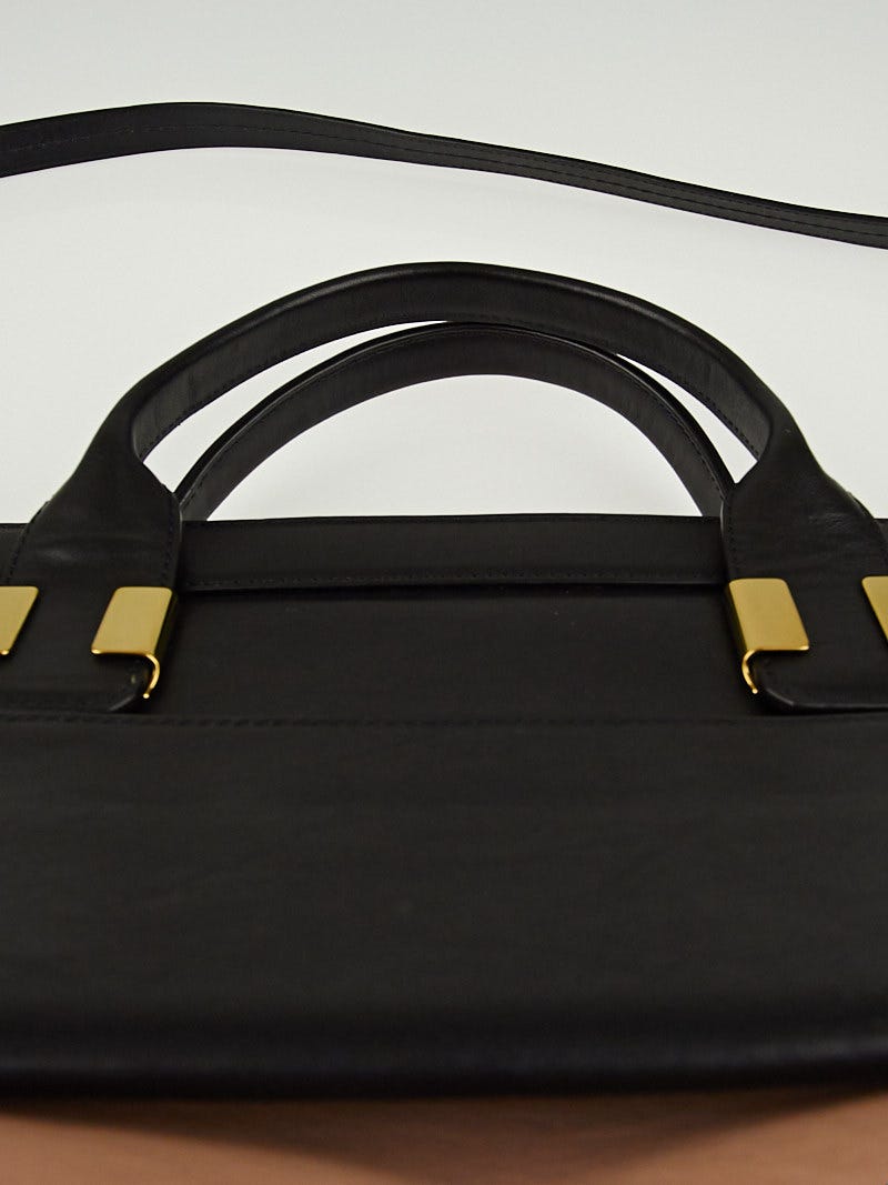 Chloe Pink/Black Calfskin Leather Medium Alice Satchel Bag