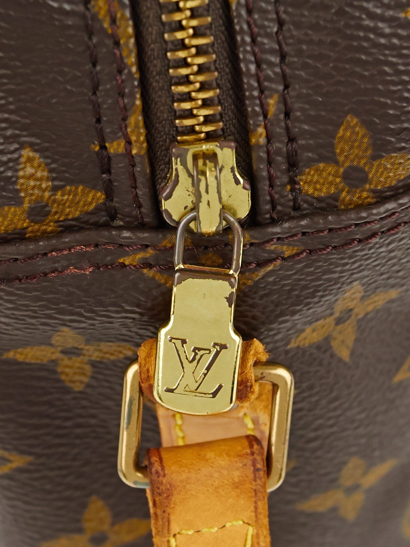 Brown Canvas Louis Vuitton Trocadero 27 Cloth ref.934560 - Joli Closet