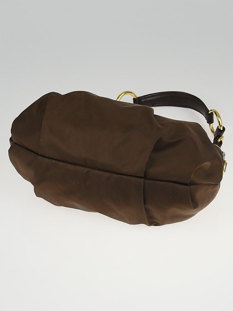 Prada Brown Tessuto Nylon Shoulder Bag BR3795 | Yoogi's Closet