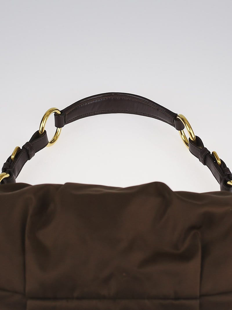 Prada Brown Tessuto Nylon Shoulder Bag BR3795 | Yoogi's Closet