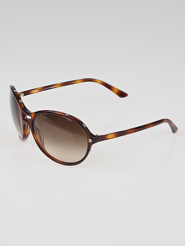 Chanel Tortoise Shell Frame Gradient Tint CC Sunglasses-5117
