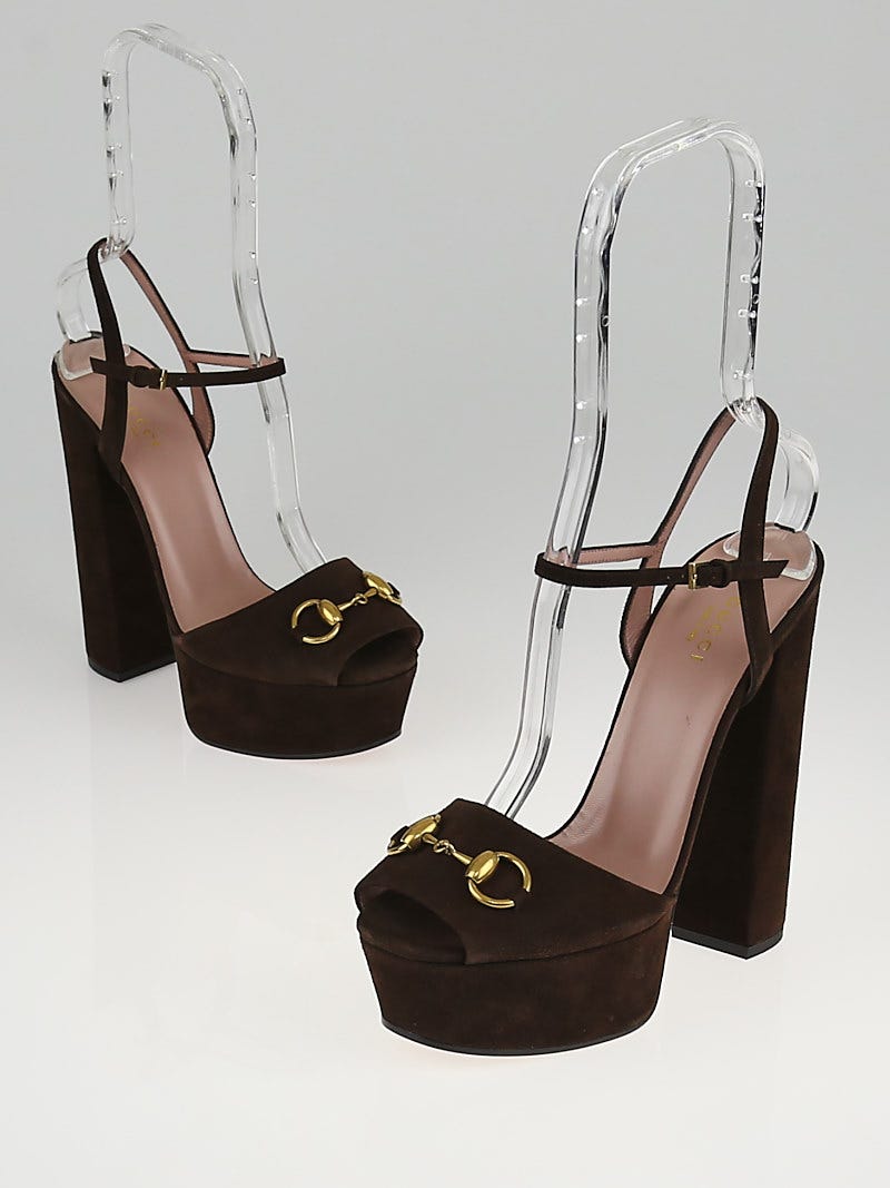 Gucci horsebit cheap platform sandals