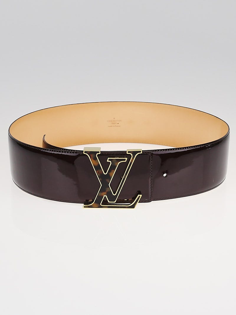Louis Vuitton Orange Patent Leather LV Initiales Wide Waist Belt
