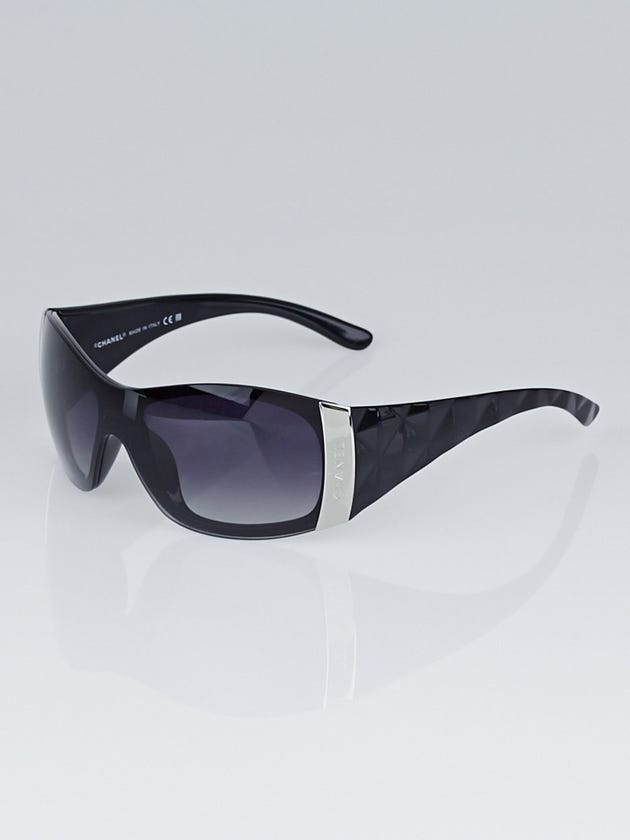 Chanel Black Gradient Lens Quilted Shield Sunglasses - 6009