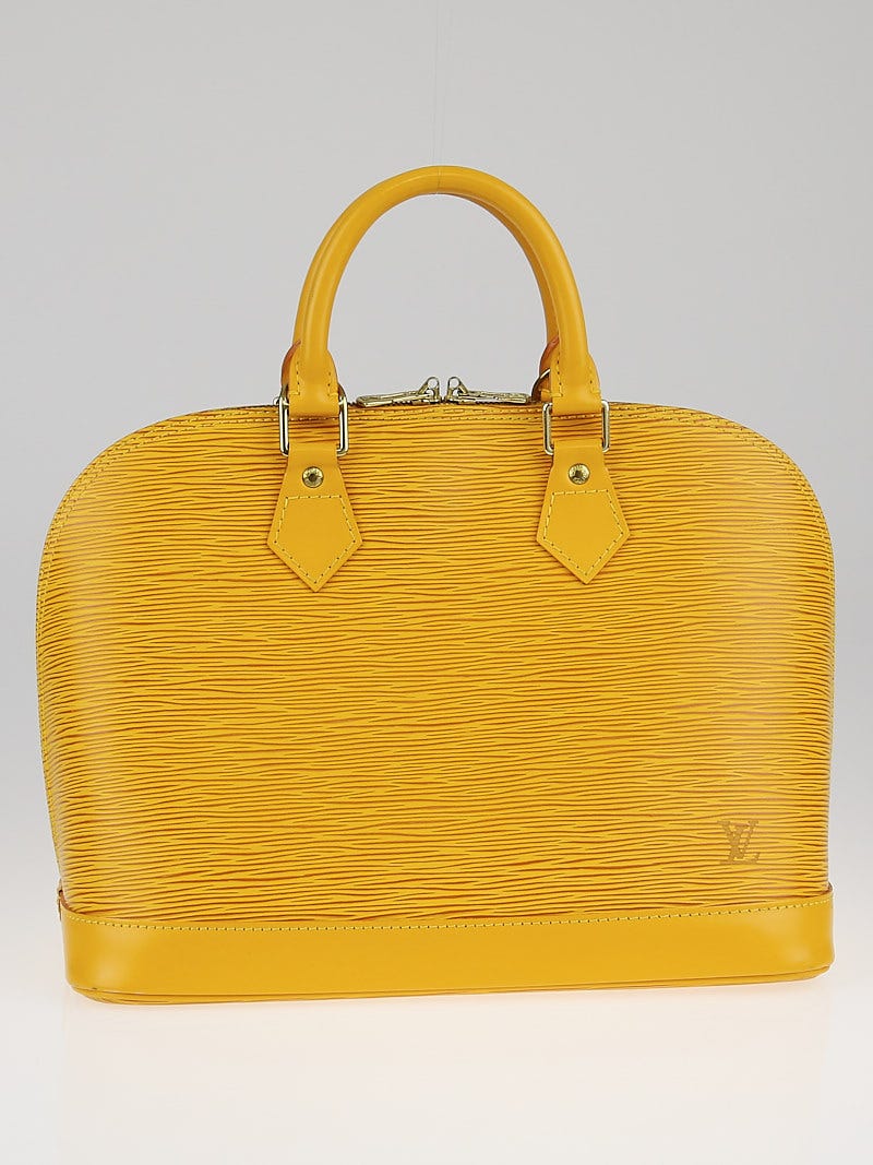 Authentic LOUIS VUITTON PM Yellow Epi Leather Alma With 