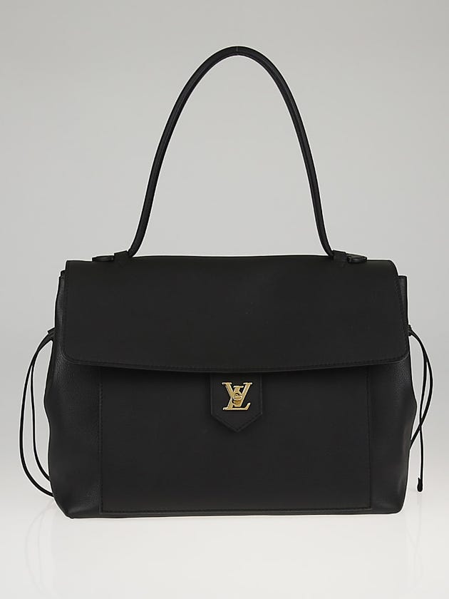 Louis Vuitton Black Calfskin Leather Lock Me MM Bag