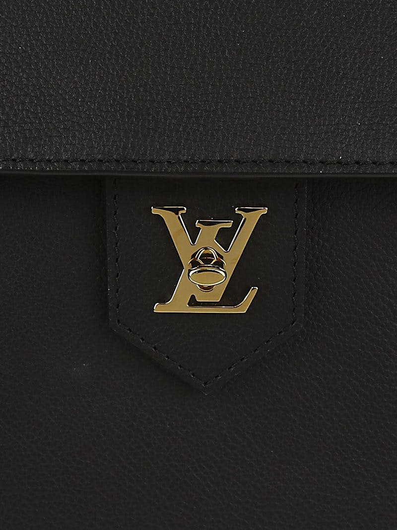 Louis Vuitton Black Leather Lockme Ever BB Bag w/o Strap - Yoogi's Closet