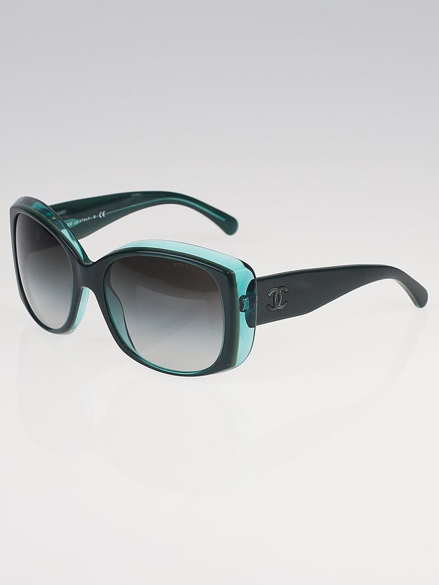 Chanel Dark Green Frame Gradient Tint CC Logo Sunglasses-5227-H
