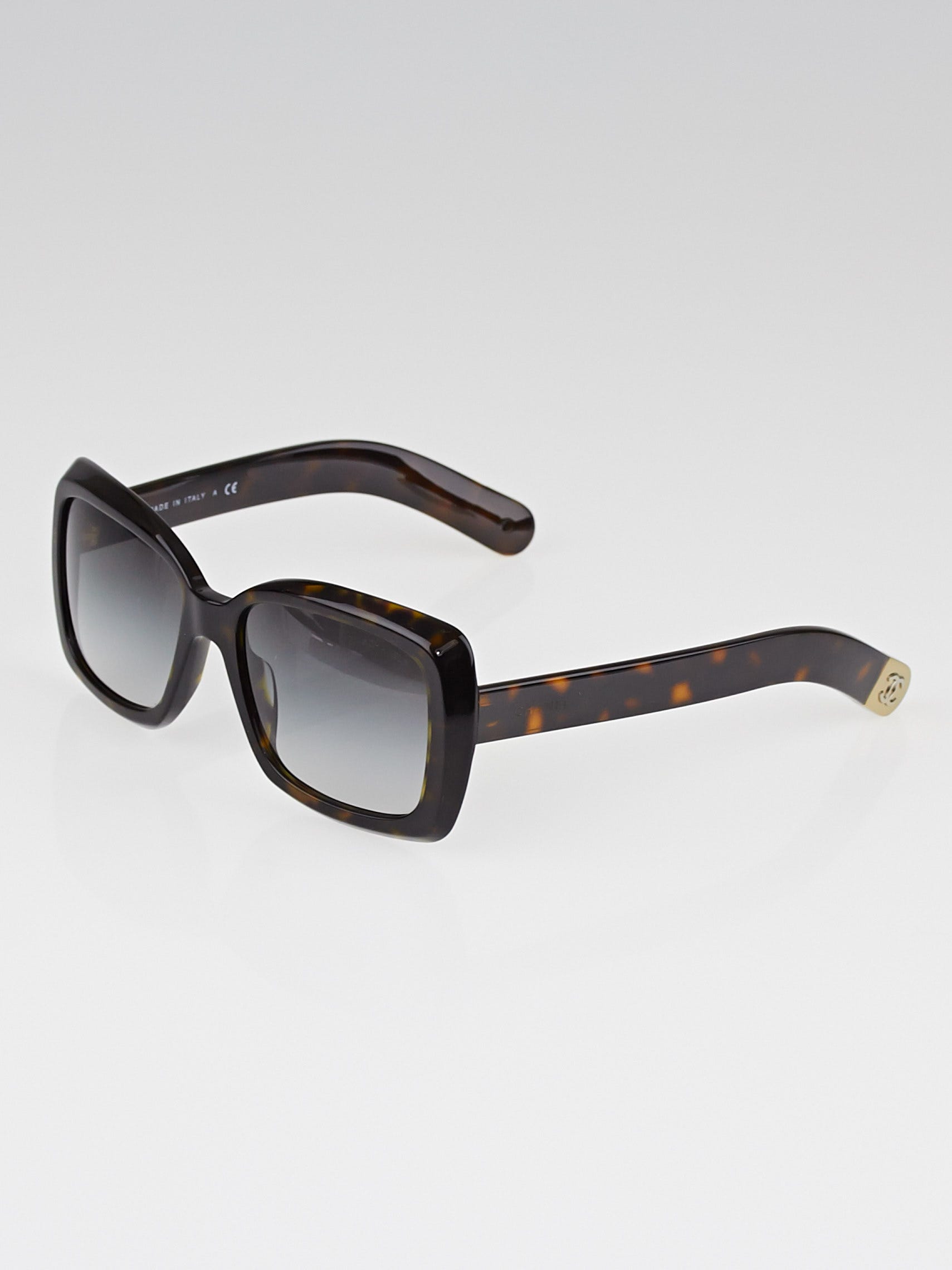 Chanel Black Square Acetate Frame and Crystals Bijou Sunglasses-5308-B - Yoogi's  Closet