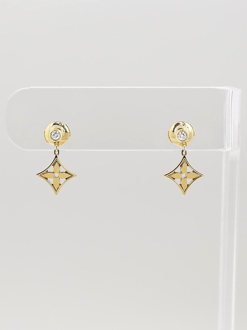 Louis Vuitton Diamond Stud Earrings - 18K White Gold Stud