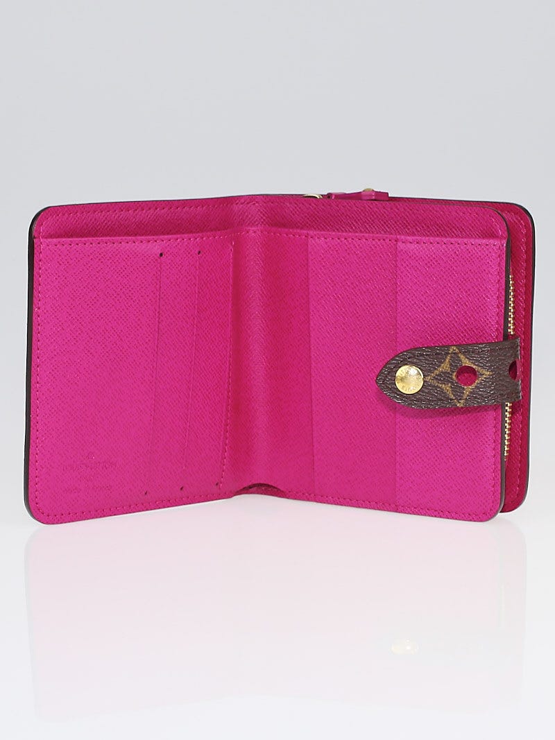 Louis Vuitton Limited Edition Fuchsia Monogram Perforated Compact Zip Wallet  - Yoogi's Closet