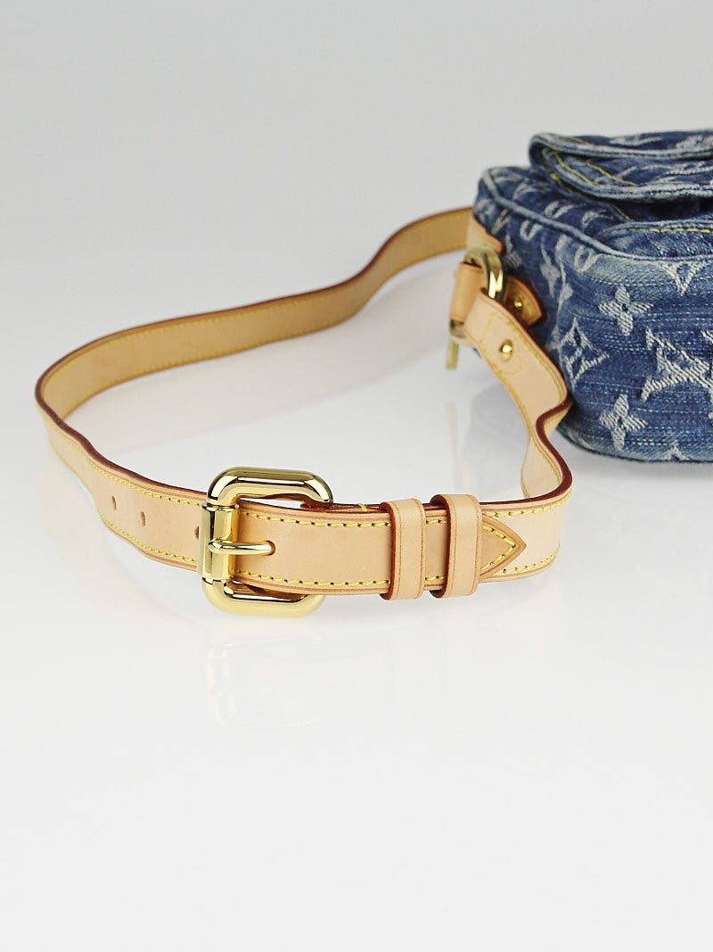 Louis Vuitton Blue Denim Monogram Denim Camera Bag - Yoogi's Closet