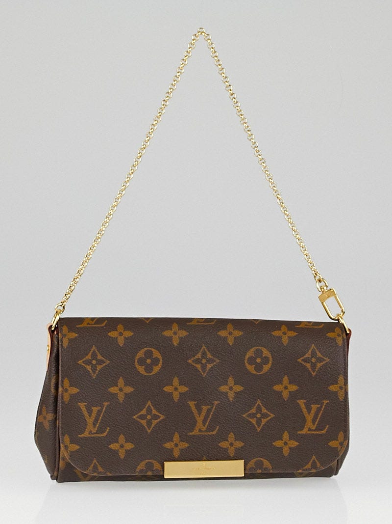 Louis Vuitton Favorite PM Monogram Canvas Crossbody Bag Brown