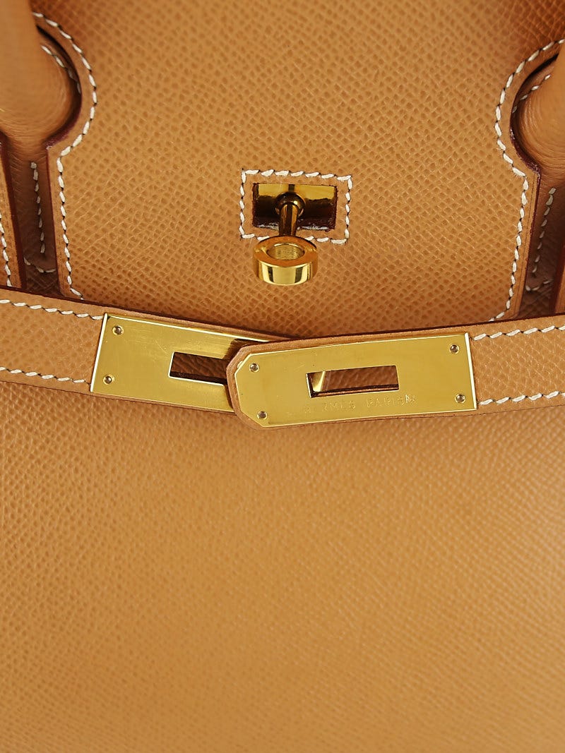 Hermes Birkin HAC Handbag Natural Courchevel with Gold Hardware 32