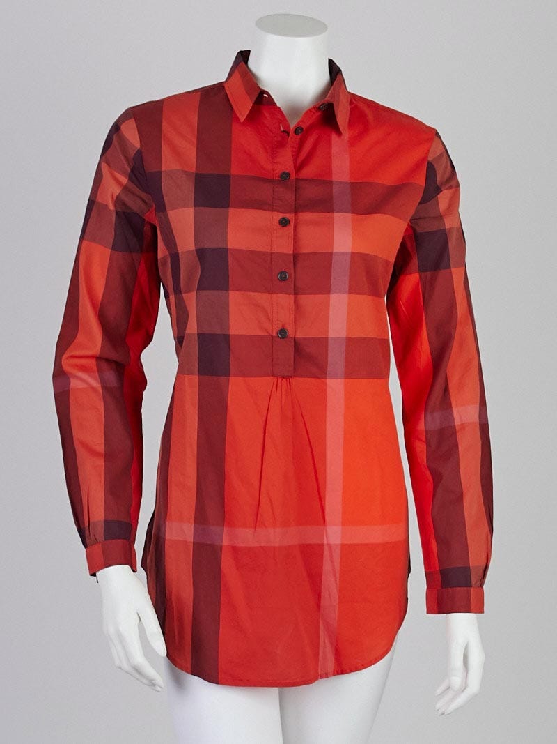 Burberry brit red shirt best sale