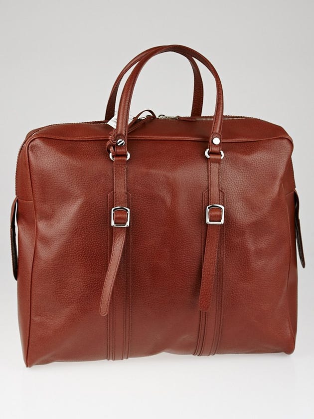 Balenciaga Brown Boar Leather Travel Tote Bag