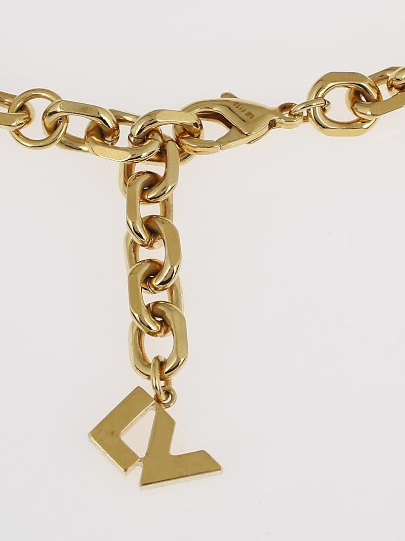 LOUIS VUITTON Necklace Pendant AUTH Colier Blooming Necklace Strus Metal  M68374