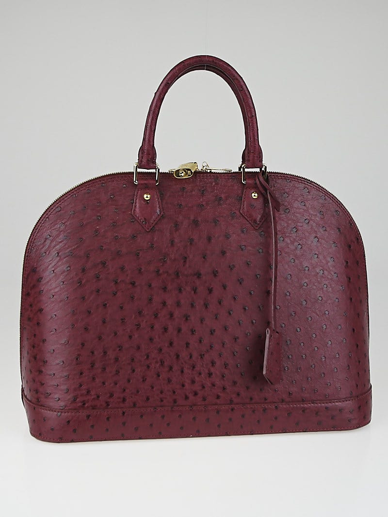 Louis Vuitton Ostrich Capucines MM - Purple Handle Bags, Handbags