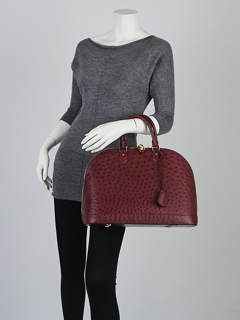 Louis Vuitton - Authenticated Alma Bb Handbag - Ostrich Purple for Women, Very Good Condition