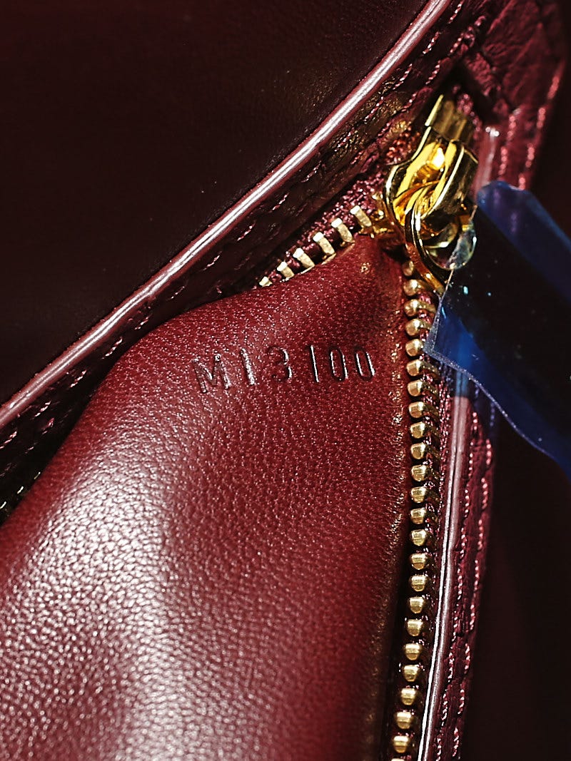 Louis Vuitton Prune Ostrich Leather Alma GM Bag - Yoogi's Closet