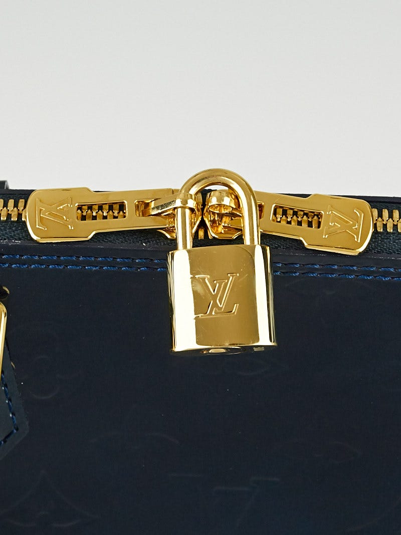 Louis Vuitton Bleu Nuit Monogram Vernis Alma GM Bag - Yoogi's Closet